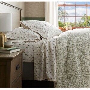 Queen 400 Thread Count Performance Sheet Set Tulip Toss - Threshold NWOT